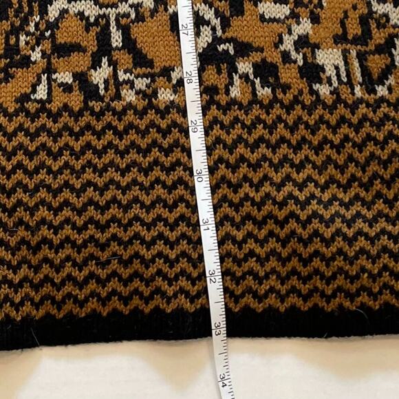 Liz Claiborne Brown/Tan Alpaca Blend Long Crew Neck Cardigan Sweater, Size L - Picture 12 of 12